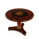 A 19th Century miniature tilt-top table, possibly an apprentice piece,