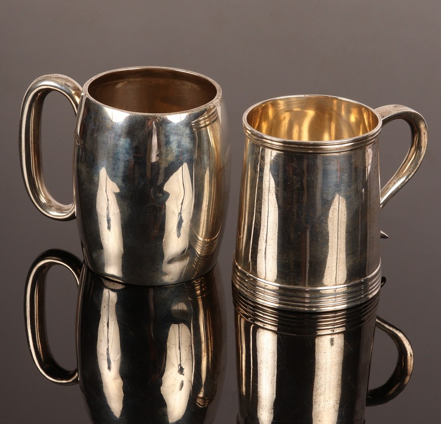 An Edwardian shaped silver Christening mug, William Hutton & Sons Ltd.