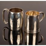 An Edwardian shaped silver Christening mug, William Hutton & Sons Ltd.