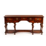 A burr yew dresser of 17th Century style,