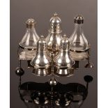 A rare miniature or toy silver cruet stand, David Clayton, London circa 1720,