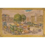 Phyllis Ginger (1907-2005)/The Town Centre/(Bristol in 1945)/colour lithograph, 49.