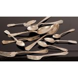 A small quantity of German silver flatware, .