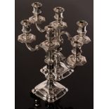 A pair of 830 standard silver table candelabra, perhaps Hanau,