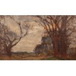 Percy Rendall/Landscape/signed/oil on board, 12.75cm x 21.