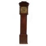 An oak cased eight-day longcase clock,