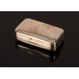 A George III silver snuff box, Richard Lockwood & John Douglas, London 1801, of plain oblong form,