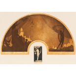 Stella Langdale (1880-1976)/Arabian Night Fan/aquatint, 17cm x 33cm/framed with a small aquatint,