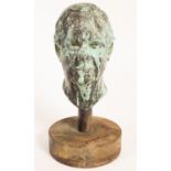 Gordon (20th Century)/Bronze Bust/thought to be Captain Francis Burne/signed/52cm high including