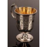 A Victorian silver Christening cup, Martin & Hall, Sheffield 1867,