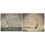 Alex Findlay (Contemporary)/Fishing Boats/a pair/oil on canvas, 25.