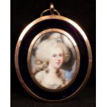 Henry Spicer (1743-1804)/Portrait Miniature of Sarah Rodbard (?-1795)/wearing a white dress,