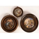 Three Prattware pot lids, The Inns, 7.