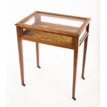 An Edwardian mahogany display case on square taper legs CONDITION REPORT: Condition