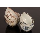 Seven Chinese famille rose porcelain teacups, three depicting domestic scenes, 8.