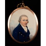 Frederick Buck (1771-1839)/Portrait Miniature of a Gentleman/said to be Admiral John Erskine