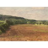 Peter Kellow (20th Century)/Brown Field, Near Bathampton Down/signed/watercolour, 21.