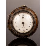 An early 19th Century tortoiseshell and silver triple-cased pocket watch, George Prior, London,