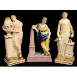 Three early 19th Century Staffordshire pearlware figures comprising one of Andromache,