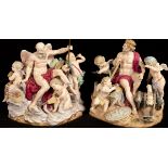 Two late 19th Century large Meissen figure groups, one emblematic of Air, D28,
