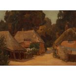 Reginald St Clair Marston (1886-1943)/Cockington Forge, Devon/signed/oil on board, 25cm x 34.