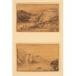 English School, 19th Century/Two views of the Avon Gorge/a pair/ pencil, each 7.