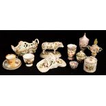 A collection of Continental decorative porcelain, to include an 18th Century Meissen small tea bowl,