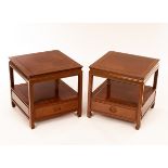 A pair of Chinese hardwood bedside tables, 50.