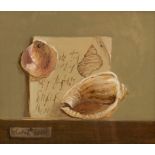 Deborah Jones (1921-2012)/Still Life of Shells/signed/oil on board,