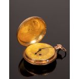 An 18ct gold cased hunter pocket watch, circa 1809,