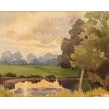 Edwin Rosling Keen (1894-1975)/Pool at Dusk/signed/watercolour, 21cm x 27.