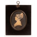 Circle of Jane Read (1773-1857)/Silhouette Portrait Miniature of Sophie Appleton,