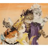 Susan Herbert (1945-2014)/Orpheus in the Underworld/a re-imagining of the LP sleeve with cats in