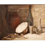 Edward A Ashford Hatherley (20th Century)/Interior of Sculptor's Studio/signed/oil on canvas,