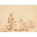 After Horace Vernet (1789-1863)/The Drug Game/pen and ink, 13.