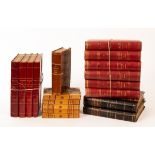 Bindings: A group of leather bound volumes,