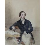 William Drummond (1801-1873)/Portrait of an Artist/possibly an obituary portrait of William James