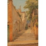 Wilfred Rene Wood (1888-1976)/View up a Side Street/signed and dated '24/watercolour,