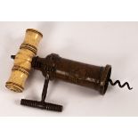 A Jones Patent corkscrew with ratchet to the side,