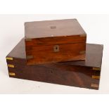 A 19th Century rosewood writing slope,