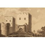 English School, circa 1905/Porchester Castle/initialled AR,