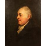 English School, circa 1800/Portrait of a Gentleman/bust length in profile,