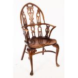 A Gothic splat back chair,