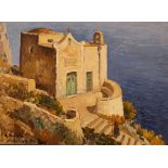 Antonio Odierna (19th/20th Century)/Chiesa di Sant' Antonio, Anacapri, Capri/signed,