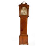 A late 18th Century eight-day oak longcase clock, the brass dial inscribed Blair Flight Perth,