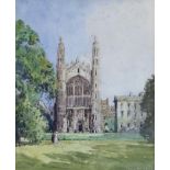 William Tatton Winter (1855-1928)/Kings College Chapel, Cambridge/signed/titled verso/watercolour,