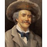 After Frank Bramley (1857-1915)/Self Portrait, The Beaver Hat/oil on board,