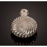 A Victorian circular silver scent bottle, Samuel Mordan,