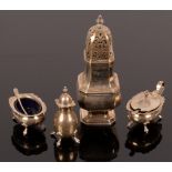 A silver sugar caster, Adie Brothers Ltd.