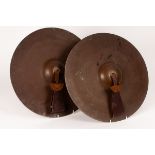 A set of Chinese copper cymbals, 38.